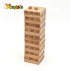 Klassische kinder pädagogisches holz tumbling turm spiel mit anzahl W13D213