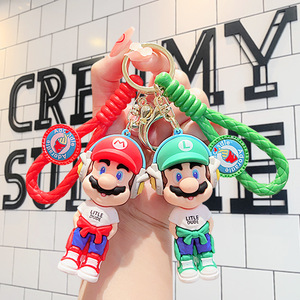 Llaveros de PVC 3D de Dibujos Animados de Anime <span class=keywords><strong>Super</strong></span> <span class=keywords><strong>Mario</strong></span> <span class=keywords><strong>Bros</strong></span>, Llavero de Goma Personalizado con Forma de Hongo, <span class=keywords><strong>Luigi</strong></span>, Yoshi, Regalo Promocional - Product Image 2