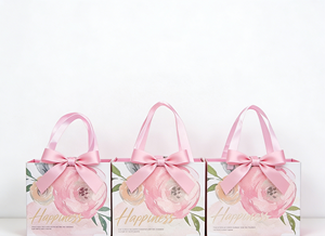 Pink floral <b>hand</b>-held gift box <b>made</b> of hard cardboard with exquisite texture-Vietnam FSC Certified Luxury Packaging Factory - Product Image 6