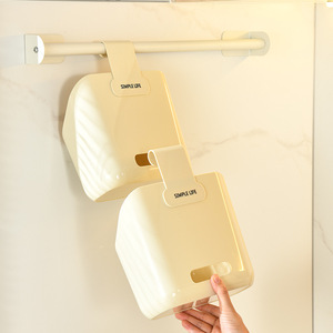 Kitchen Wall Mounted <b>Storage</b> <b>Basket</b> White Transparent Rectangle Punch Free Multi Layer Food Container For Garlic Ginger Onion - Product Image 4