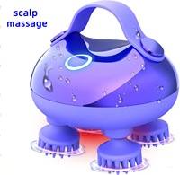 Masseur de cuir chevelu portable étanche IPX7, brosse électrique pour le shampoing, peigne de massage du cuir chevelu, appareil vibrant pour le soin de la santé