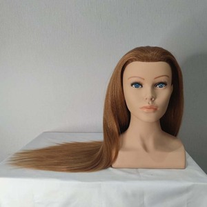 Mannequin <span class=keywords><strong>d</strong></span>'entraînement pas cher pour la coiffure, 100% cheveux humains, ondulés, pour salon de coiffure afro-américain, idéal pour la pratique du tressage et de l'entraînement afro - Product Image 2