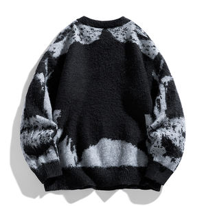 Pull-over en tricot jacquard pour homme 2026, col rond, en coton, pour l'hiver - Product Image 2