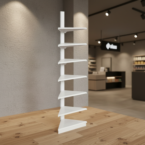 رفوف عرض المصنع رف زاوية خارجي رف سوبر ماركت متجر بقالة متجر صغير رف سوبر ماركت رف متجر تجزئة أبيض - Product Image 6