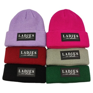 Hiver Femmes Hommes <span class=keywords><strong>Cachemire</strong></span> Laine Tricoté Bonnets Skully Logo Personnalisé Uni Bonnets en Tricot Personnalisé - Product Image 5