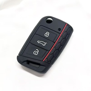 Funda de Silicona para Llave de Coche VW <span class=keywords><strong>Golf</strong></span> de 3 Botones, Touran, <span class=keywords><strong>Sportvan</strong></span>, Soporte Plegable para Llaves - Product Image 5