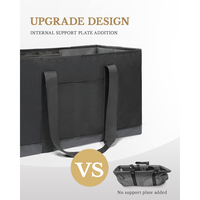 Sac de courses pliable grande capacité réutilisable, fourre-tout portable multifonctionnel avec poignée pour les courses, la plage, les voyages et l'usage quotidien