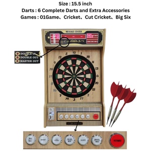 Tableau de fléchettes électronique commercial durable avec écran LCD, 4 jeux intégrés, 12 fléchettes et 100 pointes de rechange - OEM/ODM disponible - Product Image 4