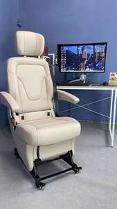 Siège Vito en cuir noir et blanc d'origine YLC pour <span class=keywords><strong>Viano</strong></span> Vito Classe V, pliable sur les modèles W447/Metris/Vito/V250/V300 - Product Image 2