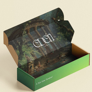Boîte d'expédition postale en carton rigide avec logo personnalisé, matériaux recyclés, papier résistant à la graisse, emballage, boîte d'expédition postale, gaufrage offset - Product Image 1