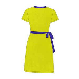 Personalizar el verano de manga corta de seda de hielo Vestido de punto elegancia con <span class=keywords><strong>cuello</strong></span> en V <span class=keywords><strong>cuello</strong></span> <span class=keywords><strong>marinero</strong></span> mujeres A-Line celebridad Falda de punto suéter - Product Image 6