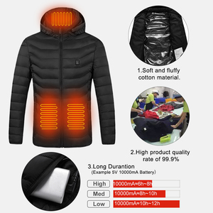 Chaqueta Térmica Recargable por USB con 9 Zonas de Calentamiento para Invierno, Venta al Por Mayor - Product Image 2
