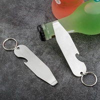 Llavero Abridor de Botellas de Vino y Cerveza de Metal Espejo de Acero Inoxidable, Personalizable con Logotipo por Sublimación Láser
