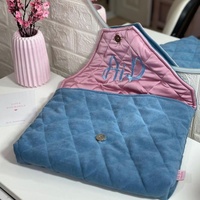 Housse pour ordinateur portable en velours matelassé avec logo personnalisé, sacoche de protection souple pour ordinateur portable, étui pour ordinateur portable, cadeau d'entreprise, voyage d'affaires