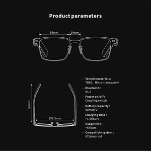 Portable <strong>bluetooth</strong> <strong>Glasses</strong> Outdoor Sports Anti Blue Light Eyes protection Smart <strong>Glasses</strong> with Mic - Product Image 4