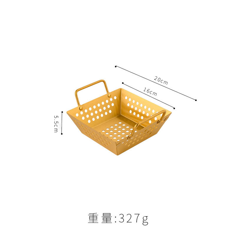 Panier à friture carré 16 cm (doré)