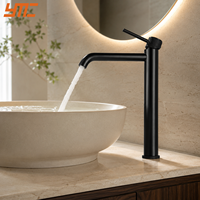 Robinet de lavabo haut de gamme antique en gros, mitigeur chaud/froid à poignée unique en acier inoxydable SUS304 pour projets hôteliers et salles de bain