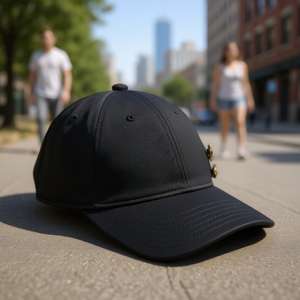 Casquette de baseball unisexe Adidas décontractée noire à 6 panneaux, ajustable, en tissu sergé, pour usage quotidien, taille adulte - Product Image 2