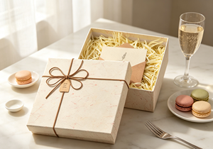 High-End Recyclable <b>Square</b> Lid Base Textured Gift Box Magnetic Closure Four-Color Printed Thick Artistic Patterned Cardboard - Product Image 2