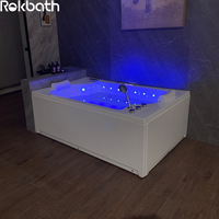Rokbath WB-5039 baignoire de massage pour deux personnes spa de massage à remous avec jets à bulles d'air avec musique bluetooth