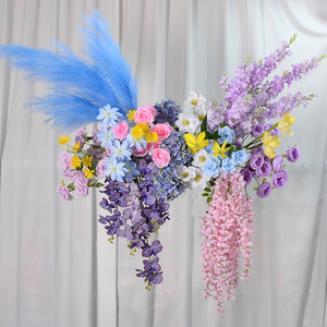 Monet Couleur <span class=keywords><strong>Violet</strong></span> Tenture Murale Fleurs Artificielles Décoration de Mariage Arrangement Photographie <span class=keywords><strong>Peinture</strong></span> à l'Huile Style Sens Avancé - Product Image 1