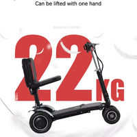 Scooter eléctrico de tres ruedas para adultos, auto-equilibrio, movilidad para discapacitados, Scooter plegable, Maleta