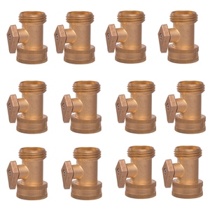 วาล์วปิดสายน้ำทองเหลือง3/4สำหรับงานหนักพร้อมเครื่องล้างยาง2ชิ้น - Product Image 1