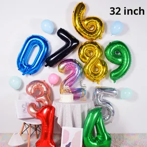 32-Inch Slim Digital Custom Paper Card Floating <strong>Balloon</strong> Foil Colorful Number <strong>Balloons</strong> <strong>Decorations</strong> for Birthday &amp; Wedding Parties - Product Image 4