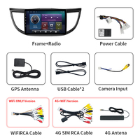 Unidad Principal de 10 Pulgadas con Navegación GPS, WIFI, FM, RDS y BT, Reproductor Multimedia Android con Carplay y Pantalla Táctil para Honda CRV 2012~2016