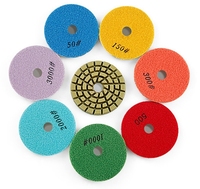 Ensemble de disques de polissage diamantés TGS de 4 pouces, épaisseur 8 mm, pour meuleuse et polisseuse de sols en ciment et en béton