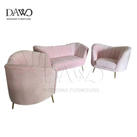 Nordique paresseux léger velours coquille pétale canapé canapé minimaliste chaises 1 + 1 + 2 canapés ensemble fauteuil