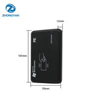Lector de Tarjetas Inteligente de Doble Frecuencia 125khz 13.56mhz ID IC RFID NFC Sin Contacto USB de Escritorio