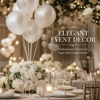 Accessoires de ballons en gros : Support de ballon blanc de 40 cm, bâtons et coupelles pour ballons de 40 cm avec support pour la décoration