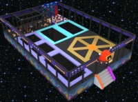 Parc de trampolines commercial personnalisé, aire de jeux intérieure pour enfants, tapis de saut, centre d'aventure
