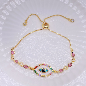 Pulsera Ajustable <span class=keywords><strong>de</strong></span> <span class=keywords><strong>Ojo</strong></span> Turco Azul <span class=keywords><strong>de</strong></span> Moda con Amuleto Nazar, Joyería Deslizante <span class=keywords><strong>de</strong></span> la Suerte <span class=keywords><strong>para</strong></span> Ella, Regalo <span class=keywords><strong>de</strong></span> Aniversario - Product Image 3