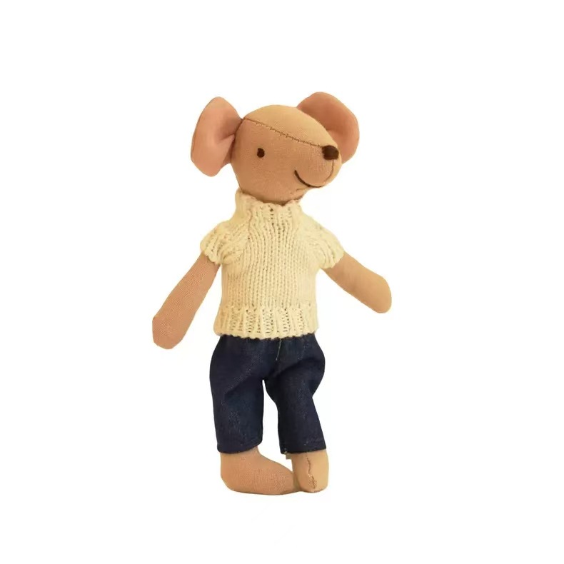 Papa souris 15cm-blanc