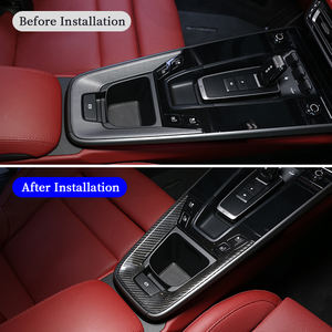 Accessoires d'intérieur de voiture en Fiber de carbone véritable pour <span class=keywords><strong>Porsche</strong></span> 911 2019-2022 Console centrale Shift Parking Button Panel Decoration Cover - Product Image 3