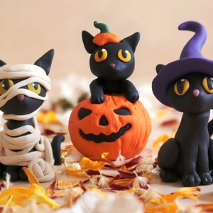 Adorno de Resina de Gatos de Halloween, Forma de Calabaza, Gato Bruja Zombi, Decoración de Interiores, Regalo de Halloween - Product Image 2