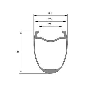 Bicicleta de carretera llantas 28mm de ancho 38mm de profundidad cubierta sin cámara de freno de disco de 700c <span class=keywords><strong>ruedas</strong></span> de bicicleta carretera - Product Image 5