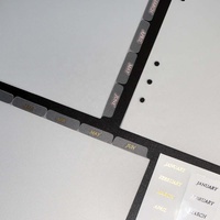Série d'autocollants transparents en PET estampés avec des expressions en anglais pour la planification mensuelle et la décoration de agendas