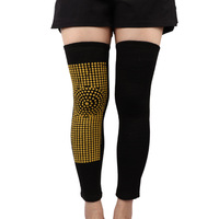 Tourmaline personnalisée acupression façonnage auto-chauffé pleine jambe longue Compression genou manches