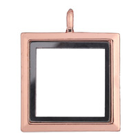 5 couleurs magnétique mémoire vivante verre flottant breloque médaillon pendentif pour femmes et enfants collier carré pendentifs