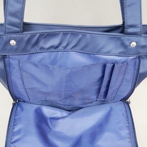 New Plain Zipper DEEP BLUE Unisex <b>Handbags</b> Shoulder <b>Medium</b> Volume <b>Handbags</b> Available OEM - Product Image 5