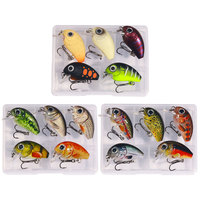 Umpan pancing buatan, 5 buah/kotak Set NEWUP 2.8cm 2g umpan pancing ikan kecil plastik keras umpan pancing Crankbait kombo