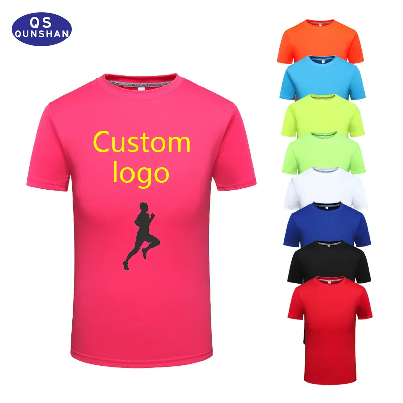 Повседневная спортивная футболка с логотипом на заказ, высококачественная одежда для бега и тренировок, дизайнерские быстросохнущие футболки для мужчин