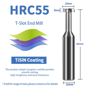 Xdron उच्च दक्षता 4-बांसुरी Hrc55 t-कटर गैर-लौह सामग्री के लिए अनलेपित - Product Image 2