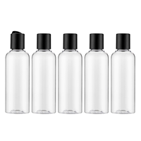 3oz 4oz 5oz 6oz 8oz Shampooing Lotion Soins des cheveux 100ml Bouteilles à disque de presse en plastique PET avec bouchons à disque rabattable or argent blanc noir