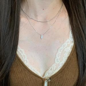 Collar de Perlas de Concha Marina de Plata de Ley S925 para Mujer, Diseño de Cadena de Clavícula Único, Exquisito y Fresco, Estilo Clásico - Product Image 2