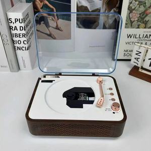 Reproductor de CD Portátil de Vinilo con Diseño Estético y Acabado en Madera, con Bluetooth 5.0 Inalámbrico, Ideal para Regalo de Cumpleaños para Niños - Product Image 4