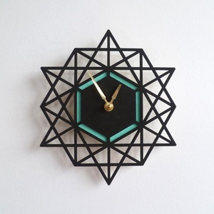 Modern Geometric Wall <b>Clock</b> High Quality Laser Cutting Wall <b>Clock</b> Handcrafted Wholesale Price New Trendy Home Use Wall <b>Clock</b> - Product Image 2